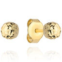 Kolczyki kulki super lekkie diamentowane 8mm pr. 585