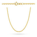 Łańcuszek złoty - splot rolo diamentowany 60 cm