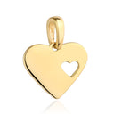 Zawieszka złota serduszko w pełnym sercu