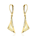 Kolczyki złote trójkąty i ażur