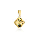 Zawieszka złota diamentowana koniczynka 6 mm pr, 585