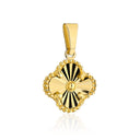 Zawieszka złota diamentowana koniczynka 10mm
