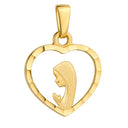 Medalik Matka Boska w diamentowanym sercu pr. 585