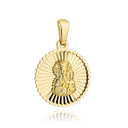 Gold medal Our Lady of Czestochowa in a diamond-cut circle