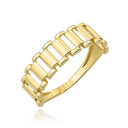 Smooth gold ring made of segments