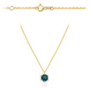 Naszyjnik złoty z kamieniem - London blue topaz